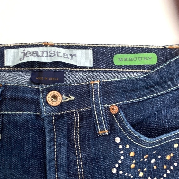 Jean Star Mercury Flare Women's size 8P Dark Wash Blue Denim Jeans - Picture 3 of 4